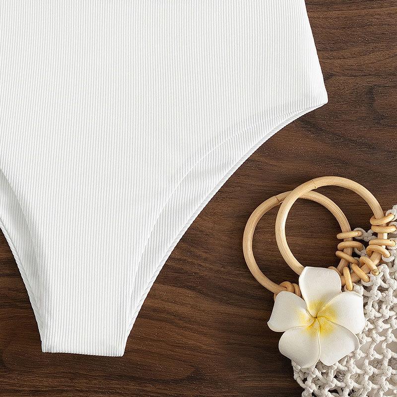 Damen Bandeau-Bikini mit verstellbarem Höschen und raffiniertem Design R&B