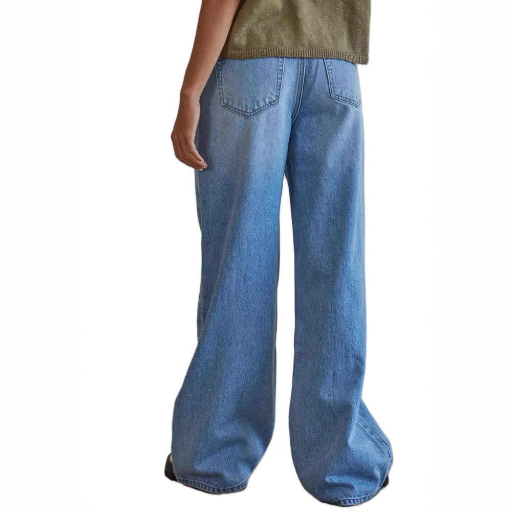 Damen Weite High-Waist Jeans