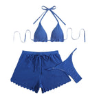 Damen Bikini-Set mit hohem Bund und sanfter Raffung R&B
