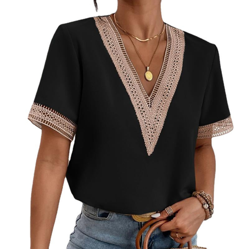 Damen Tunika mit luxuriösem Spitzenbesatz R&B