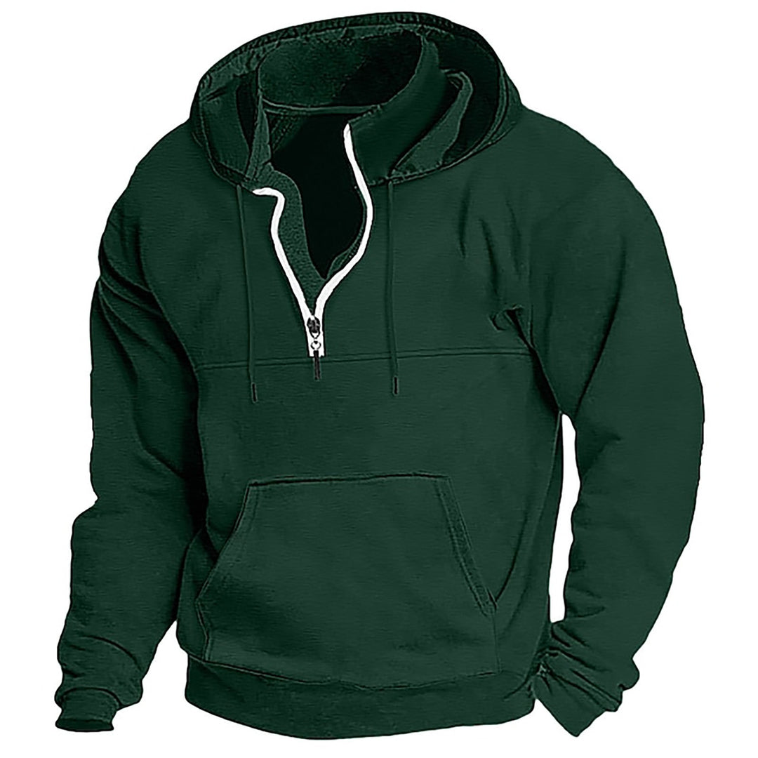 Herren bequemer Kapuzenpullover mit durchgehendem Reißverschluss R&B