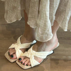 Damen Slingback-Pantoletten mit elegantem Knoten-Design R&B