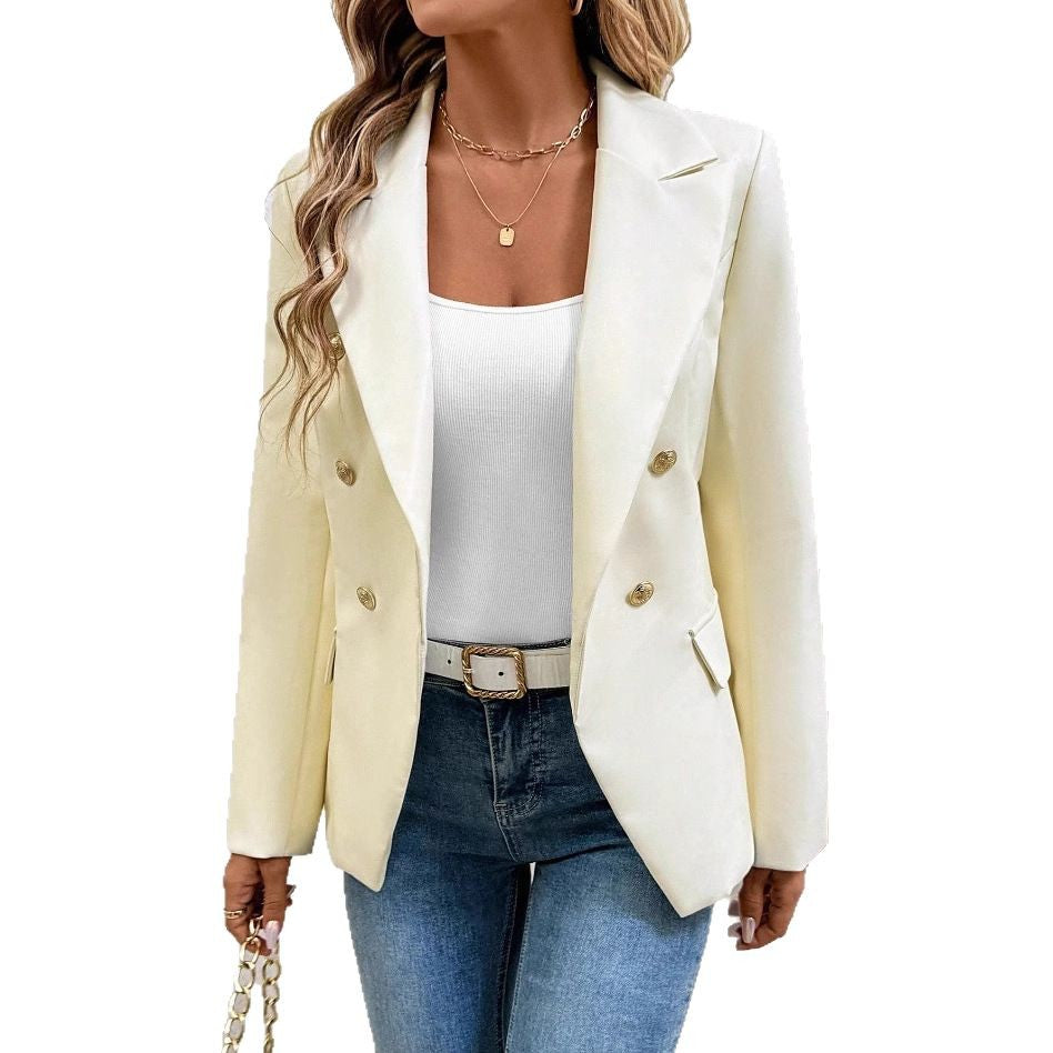 Damen Eleganter Oversized Blazer mit doppelter Knopfleiste R&B