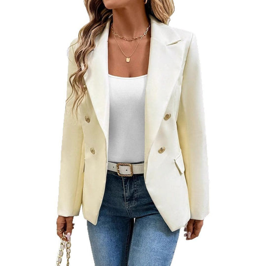 Damen Eleganter Oversized Blazer mit doppelter Knopfleiste R&B