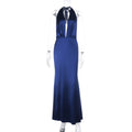 Damen Elegantes Halter-Maxikleid aus luxuriösem satin
