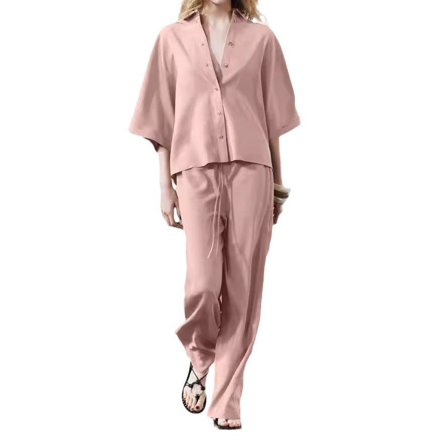 Damen ElegantesSet aus luftiger Bluse und bequemer Hose R&B