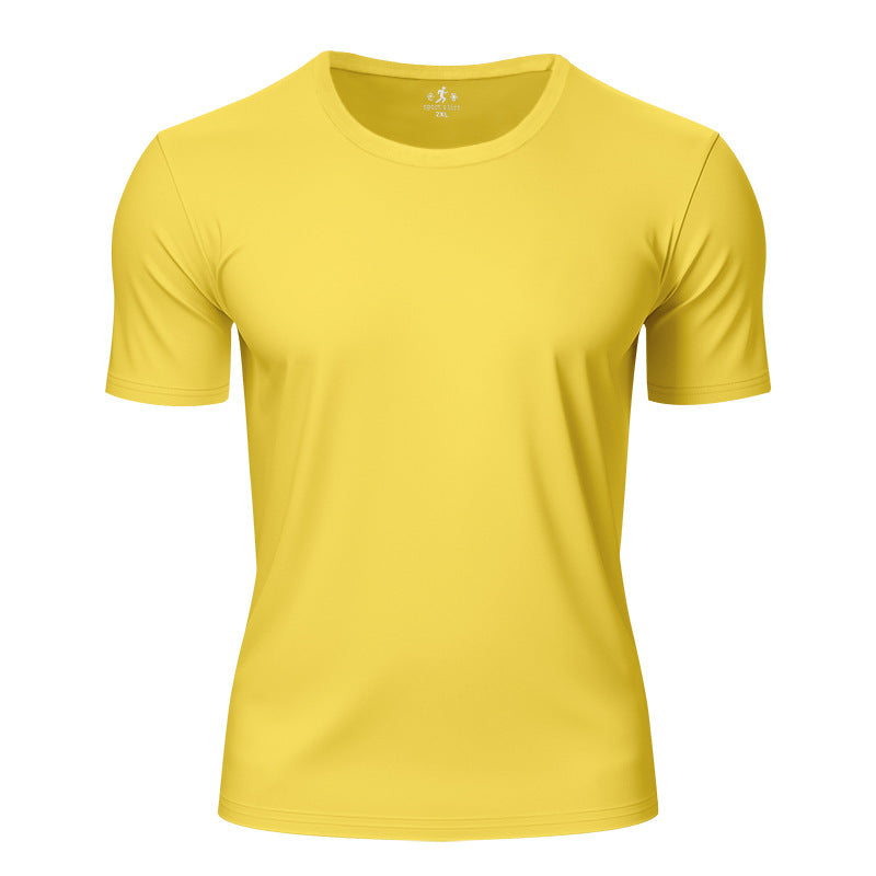 Herren nan leichtes Kurzarm-Funktionsshirt mit Rundhalsausschnitt schnelltrocknendem Stretchgewebe und flachen Nähten R&B