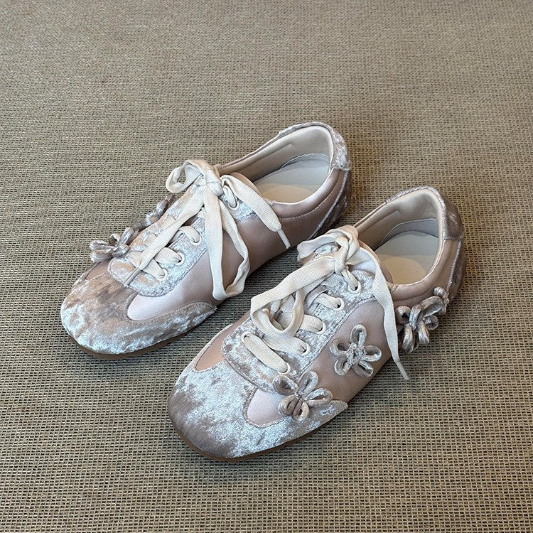 Damen trendige Sneaker mit floralem Dekor und komfortabler Sohlenstruktur R&B