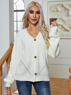 Damen Grobstrickpullover mit lässigem Schnitt und weitem Arm R&B