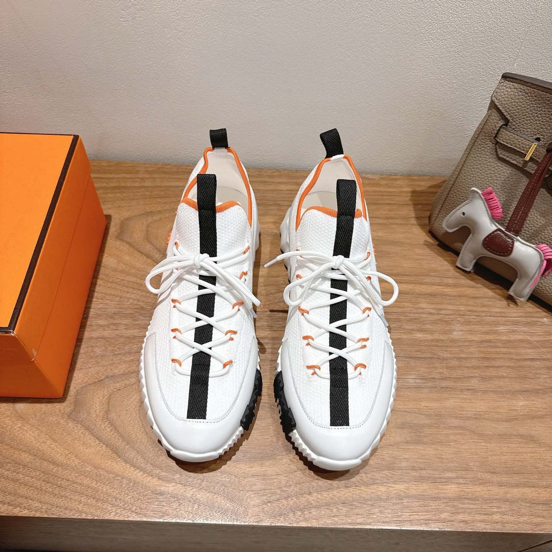 Damen Sportliche Sneakers mit elastischer Strickoberfläche und rutschfester Sohle R&B