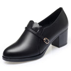 Damen Elegante Pumps mit modischem Riemen und klassischem Blockabsatz