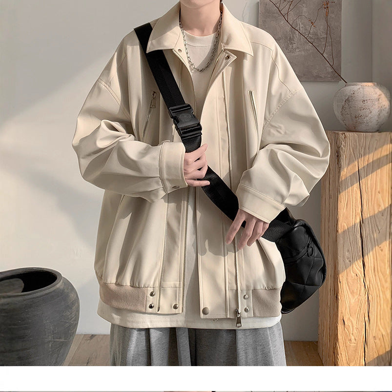 Damen Oversized Jacke mit innovativem Reißverschluss und lässigem Schnitt