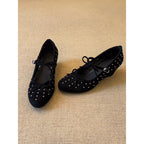 Damen Elegante Ballerinas mit funkelnden Nieten und bequemer Sohle