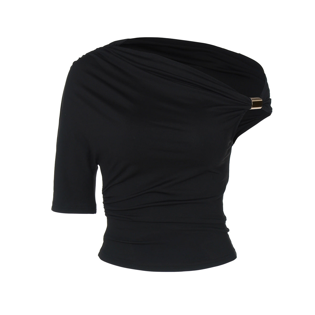 Damen Asymmetrisches Oberteil mit Raffinierter Raffung R&B