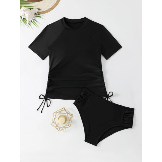 Damen Tankini-Set mit modischem Floraldesign und verstellbaren Seiten R&B