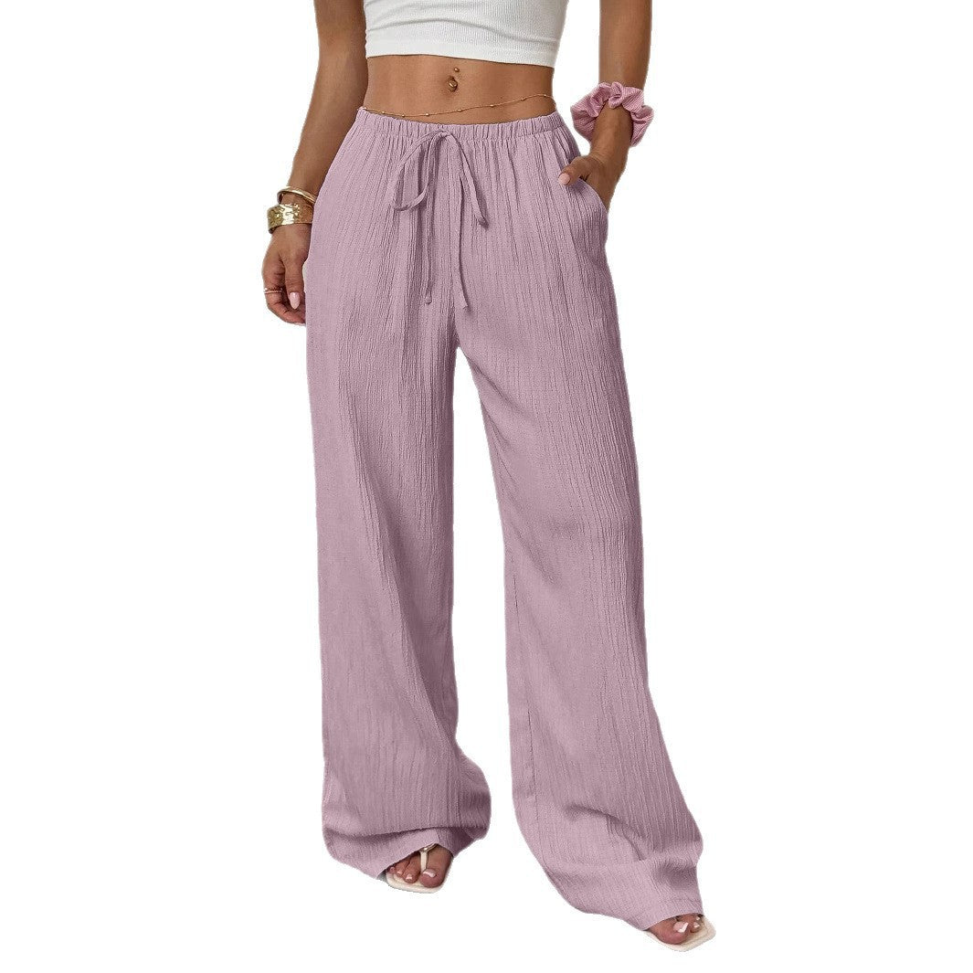 DamenWeit geschnittene Freizeit-Hose mit komfortablem Gummibund und praktischen Taschen R&B
