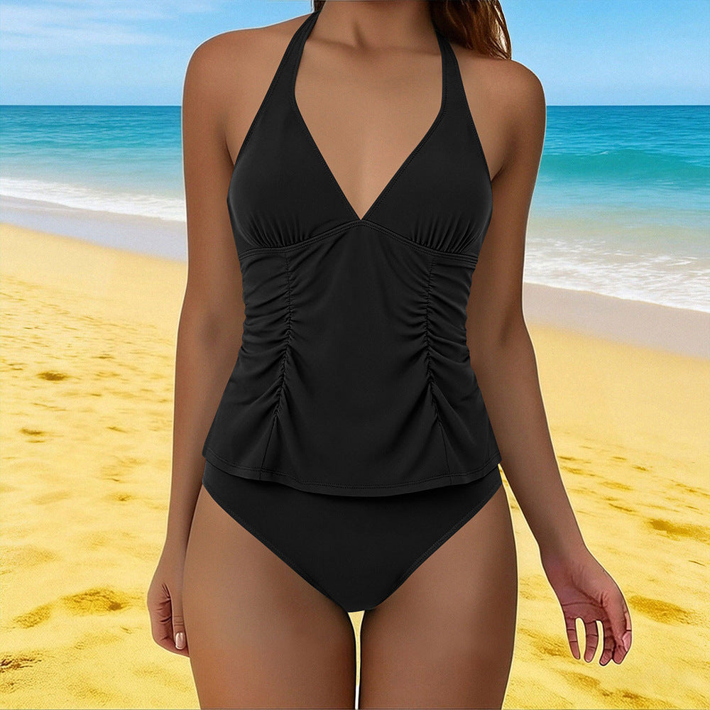 Damen Tankini mit Rüschendetail und hohem Schnitt R&B