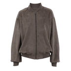 Damen Oversized Bomberjacke mit voluminösen Ärmeln und Stehkragen R&B