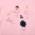 Mädchen Sweatshirt mit Tüllrock und bunten Ballerina-Applikationen R&B