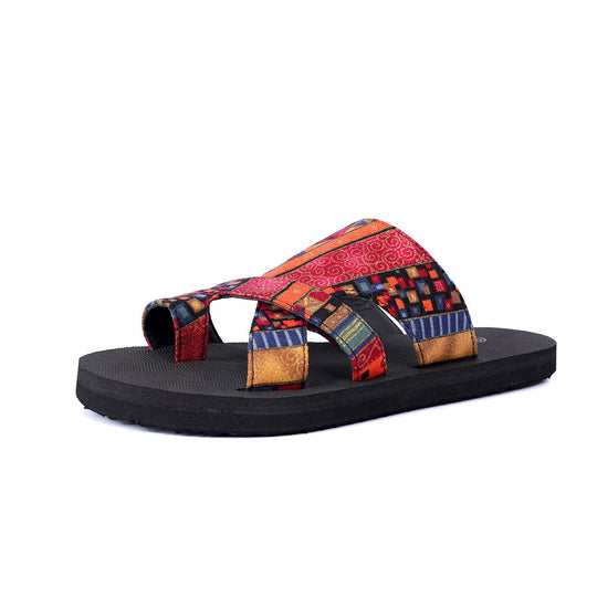 Damen Bequeme Freizeit-Sandalen mit buntem Mandala-Muster R&B