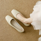 Damen elegante Ballerinas mit komfortablem Fußbett und hochwertiger Lederoberfläche R&B