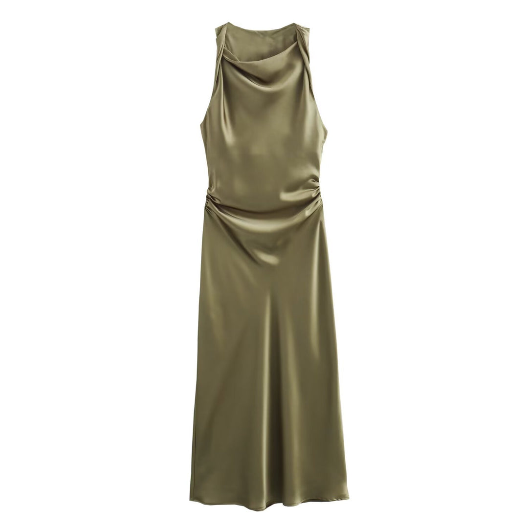 Damen elegantes Sommerkleid mit fließendem Schnitt und charmanten Rüschendetails R&B