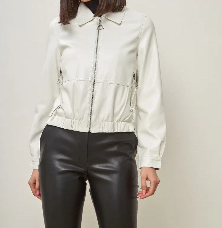Damen modische Bomberjacke aus veganem R&B