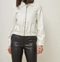 Damen modische Bomberjacke aus veganem R&B
