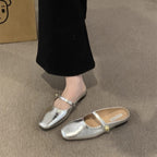 Damen elegante Ballerina-Slipper mit modischem Riemchen und Komfort-Innensohle R&B