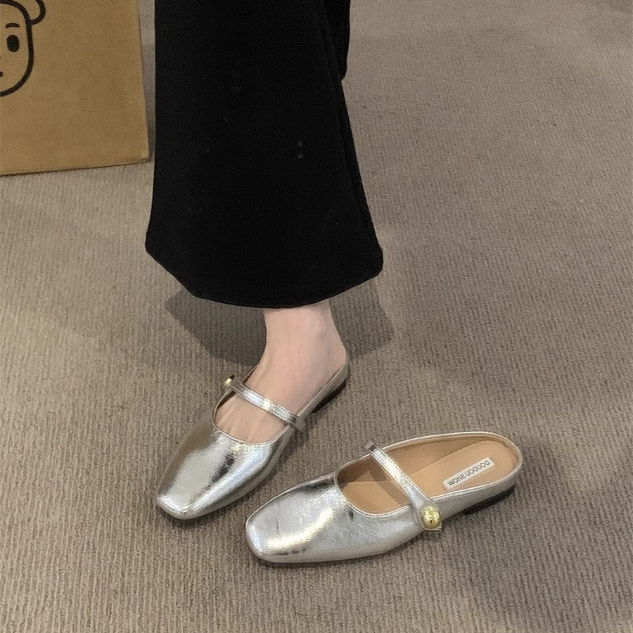 Damen elegante Ballerina-Slipper mit modischem Riemchen und Komfort-Innensohle R&B