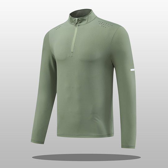 Herren Funktions-Langarmshirt mit Reißverschluss und atmungsaktivem Material R&B