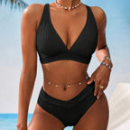 Damen Komfortabler Bikini mit raffinierten Rippendetails R&B