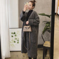 Damen Oversized Strickmantel mit praktischen Taschen und tiefem V-Ausschnitt R&B