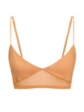 Damen nan bügelloser Soft-BH mit Mesh-Unterbrustband und verstellbaren Spaghettiträgern R&B