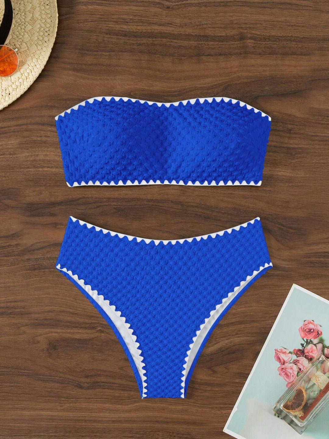 Damen Bandeau-Bikini mit strukturierter Oberfläche R&B