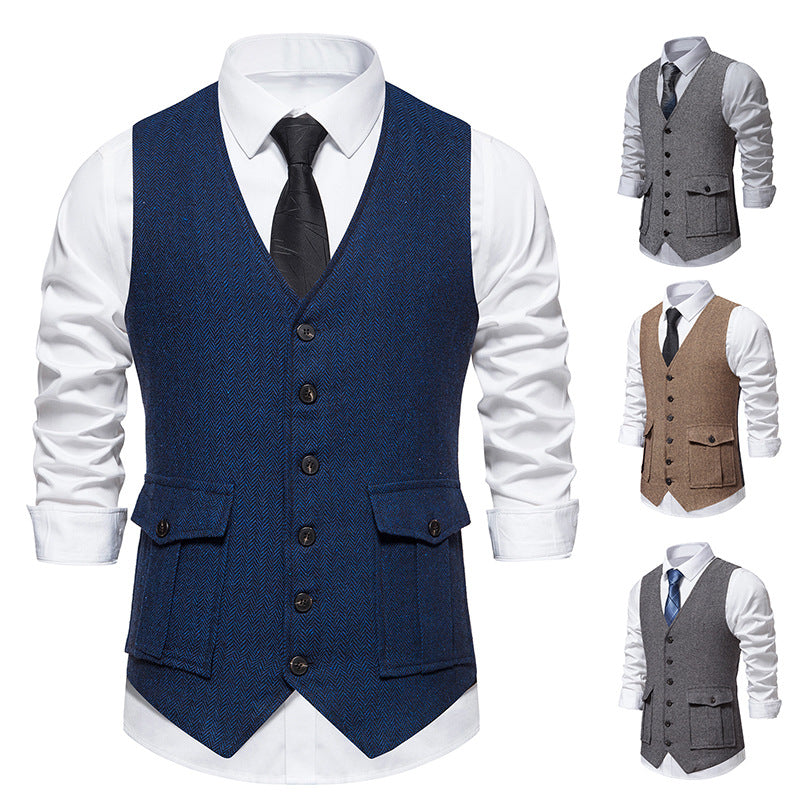 Herren elegante gesteppte Weste