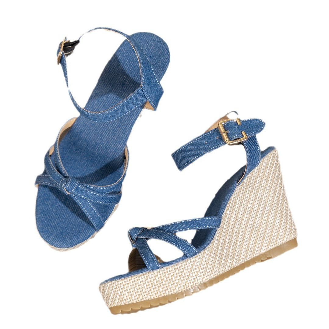 Damen Wedge-Sandalen mit verstellbarem Riemendesign und komfortabler Plattformsohle R&B