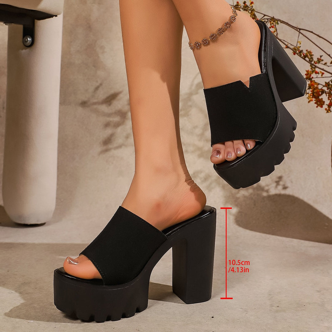 Damen Plateausandalen mit trendigem Blockabsatz R&B