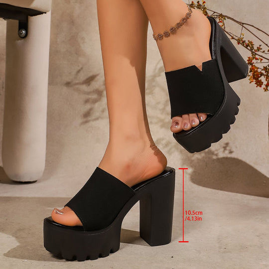 Damen Plateausandalen mit trendigem Blockabsatz R&B