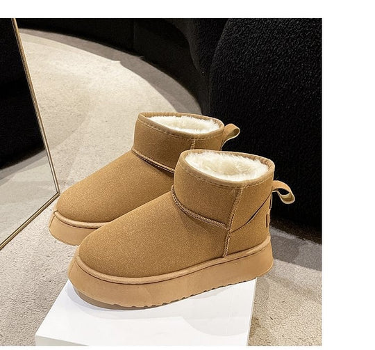 Damen kuschelige Fleece-Stiefel R&B