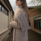 Damen Luxus Oversized-Jacke mit strukturiertem Design R&B