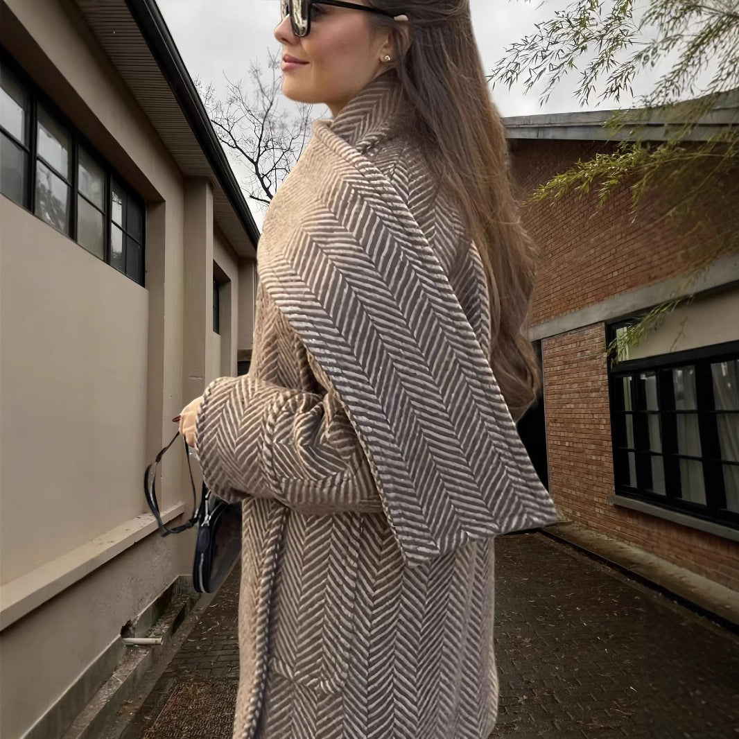 Damen Luxus Oversized-Jacke mit strukturiertem Design R&B