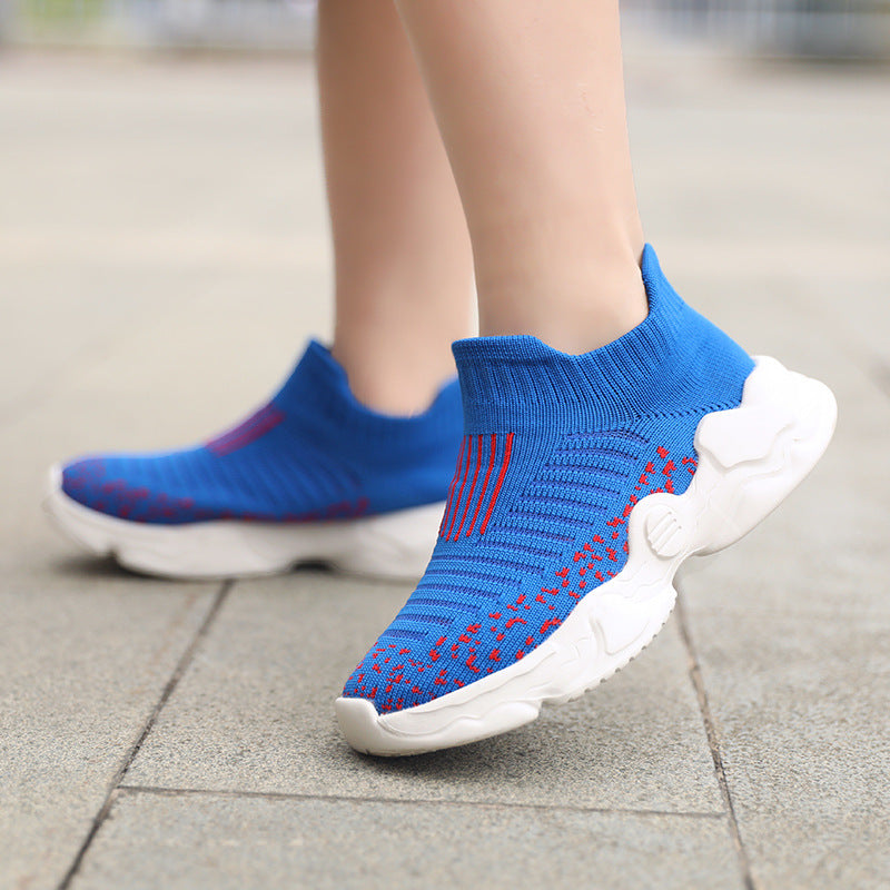Damen nan atmungsaktiver Strick-Sneaker mit sockenähnlichem Schaft und dämpfender Plateau-Sohle R&B