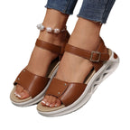Damen Sportliche Sandalen mit bequemer Fußbettung und modischem Plateau R&B