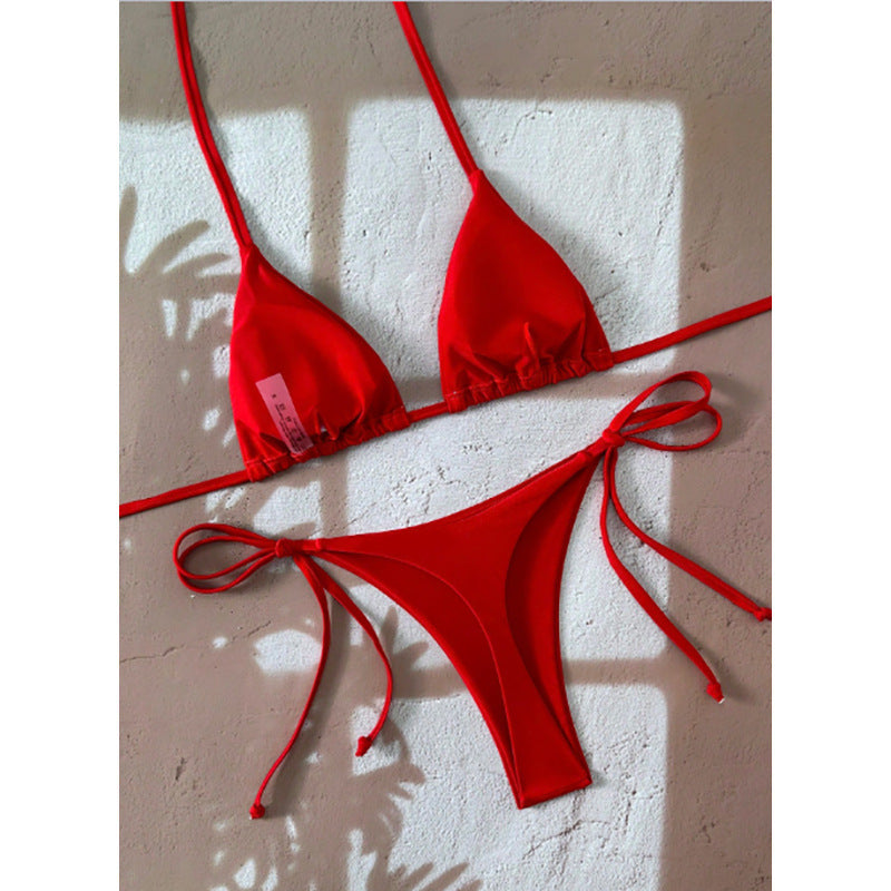 Damen Spaghetti-Träger-Bikini Set