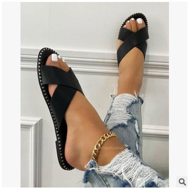 Damen modische transparente Riemchen-Sandalen mit stylischem Komfort R&B