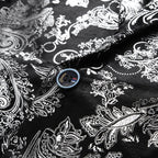 Herren nan ornamentaler Smokingblazer mit Schalkragen, Slim-Fit und edlem Paisley-Druck R&B