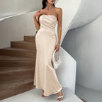 Damen Bustier Maxikleid mit elegantem Schnitt und fließendem Material R&B