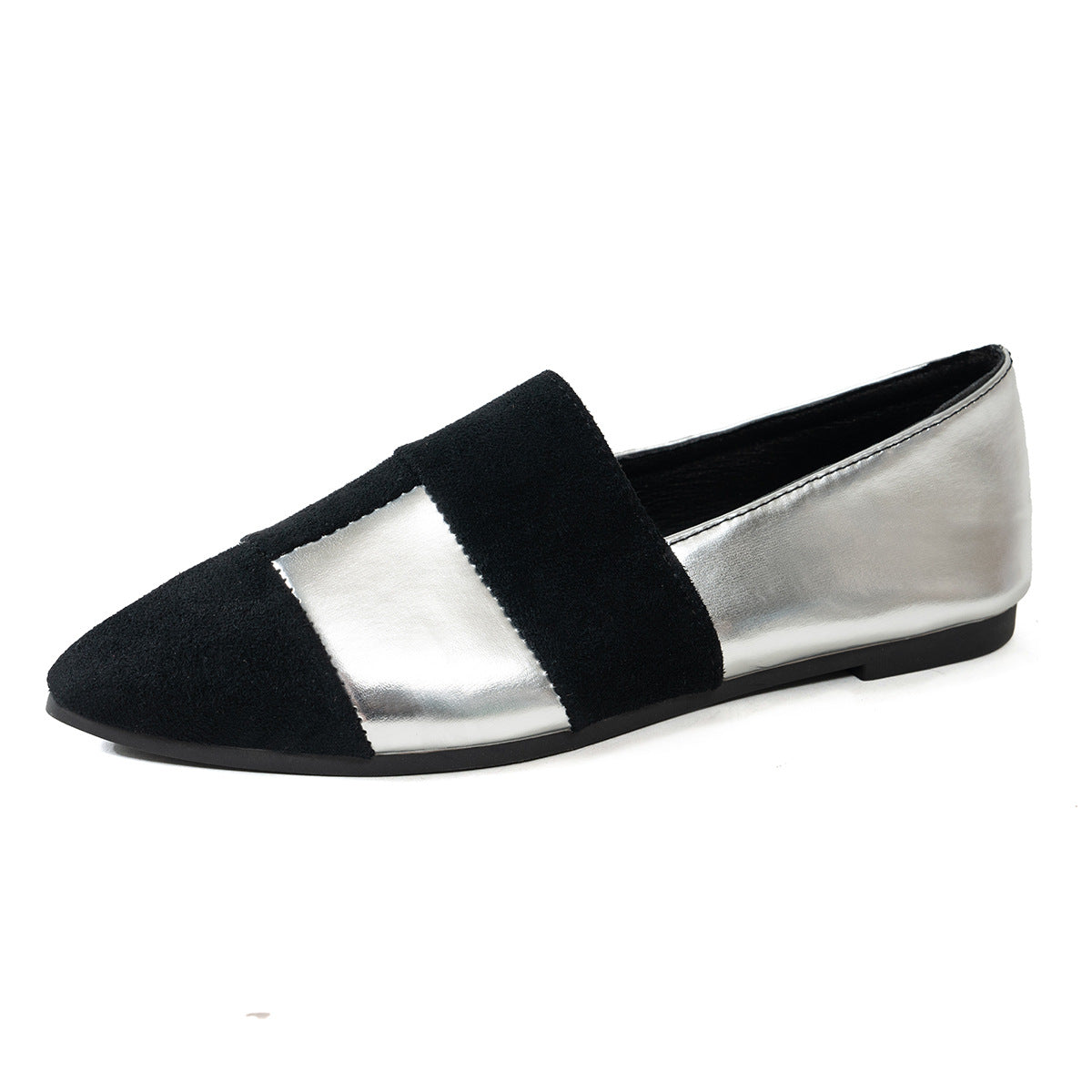 Damen modische Slipper mit glänzendem Obermaterial und weichem Fußbett R&B