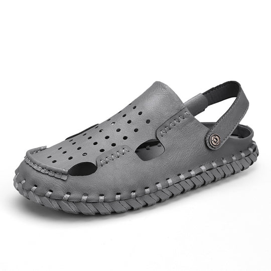Damen Leder Sandalen mit atmungsaktiven Öffnungen von R&B